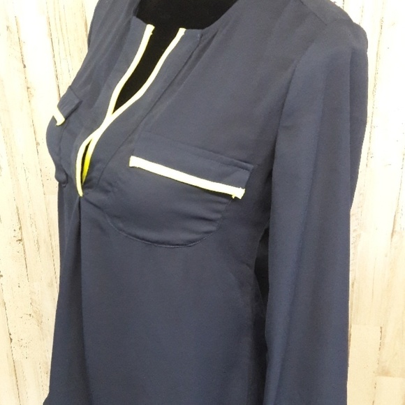 TOBI Blue Blouse Top Shirt Peplum Ruffle Flowy XS - Picture 3 of 6